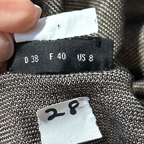 Womens Akris Dark Brown Taupe Cashmere Silk V-Neck Pullover Sweater 8 - Picture 12 of 12